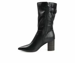 Flash Sale 🧨 Women's Journee Collection Wilo Mid 🥾 Boots Black 🧨 -Journee shop 3 762