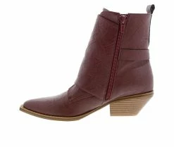 Budget 🛒 Women's Bellini Shindig Western 🥾 Boots Wine 🎁 -Journee shop 3 776