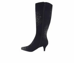 Coupon ⭐ Women's Impo Namora Starburst Knee High 🥾 Boots Black ❤️ -Journee shop 3 784