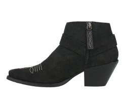 New 🤩 Women's Dingo Boot Buckskin Western Booties Black 🔔 -Journee shop 3 799