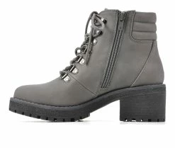 Flash Sale π Women's Cliffs By White Mountain Bryce Lace Up Heeled Booties Grey Nubuck π 9 Flash Sale π Women's Cliffs By White Mountain Bryce Lace Up Heeled Booties Grey Nubuck π -Journee shop 3 81