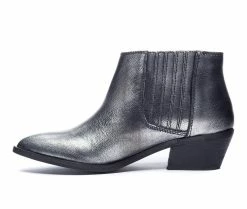 Top 10 🎁 Women's Chinese Laundry Farrah Chelsea 🥾 Boots Silver Met 🥰 -Journee shop 3 833