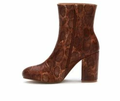 Coupon 👍 Women's Coconuts By Matisse Carrie Booties Tan Snake 🎉 -Journee shop 3 847