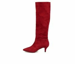 Best Sale 😉 Women's Journee Collection Vellia Extra Wide Calf Knee High 🥾 Boots Wine ⌛ -Journee shop 3 852