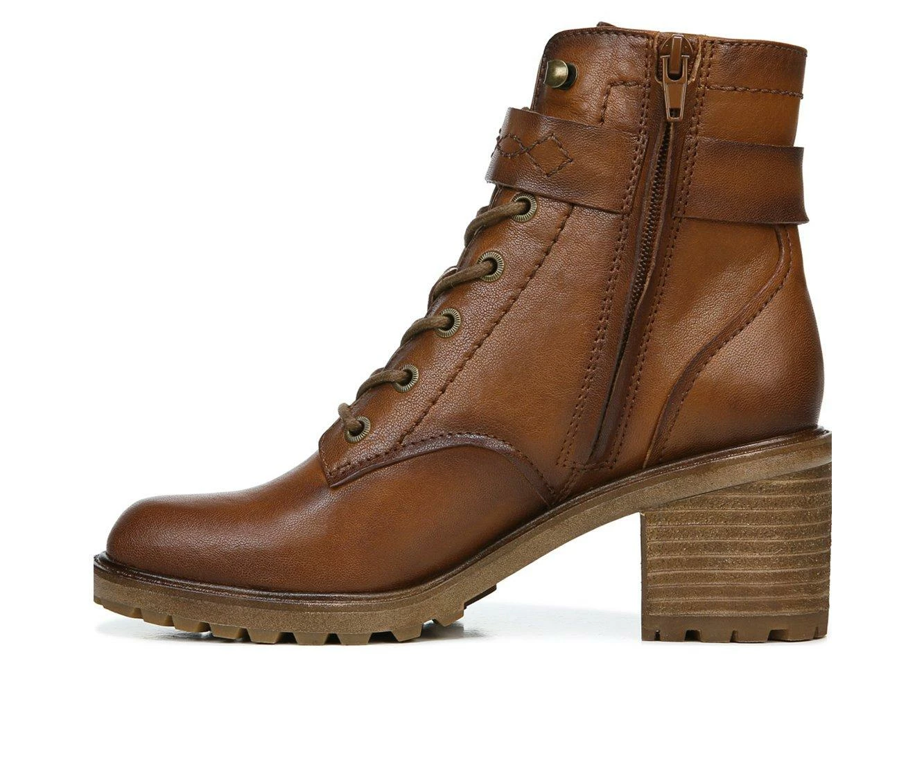 Best Pirce โ Women's Zodiac Gemma Lugged Lace-Up Booties Cognac ๐ 4 Best Pirce โ Women's Zodiac Gemma Lugged Lace-Up Booties Cognac ๐ - Image 4