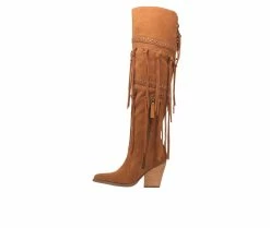 Top 10 ✨ Women's Dingo Boot Witchy 👩 Woman Over-The-Knee Western 🥾 Boots Whiskey 🔔 -Journee shop 3 870