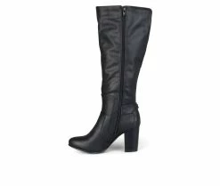 Hot Sale 👍 Women's Journee Collection Carver Wide Calf Knee High 🥾 Boots Black ❤️ -Journee shop 3 874