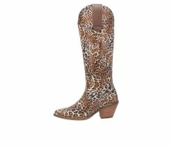 Promo 🧨 Women's Dingo Boot Cheetah Cowgirl Western 🥾 Boots Brown 🛒 -Journee shop 3 905