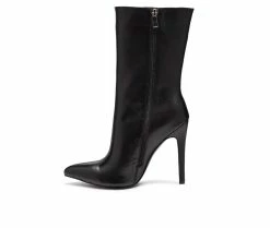Deals 😉 Women's Rag & Co Margen Heeled Booties Black 🎁 -Journee shop 3 912