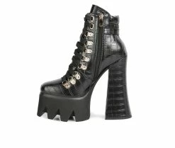 Hot Sale 🌟 Women's London Rag Boogie Platform Lace Up Booties Black ✨ -Journee shop 3 916