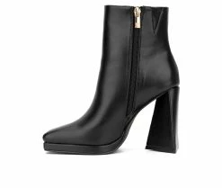 Wholesale 😍 Women's New York And Company Yolana Heeled Booties Black 🌟 -Journee shop 3 928