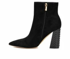 Flash Sale ❤️ Women's New York And Company Zhuri Heeled Booties Black 🤩 -Journee shop 3 933