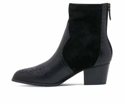 Coupon 💯 Women's Chelsea Crew Black Label Lima Heeled Booties Black ✨ -Journee shop 3 937