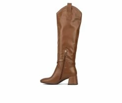 Hot Sale 👍 Women's Torgeis Elenora Knee High Heeled 🥾 Boots Cognac 😀 -Journee shop 3 976
