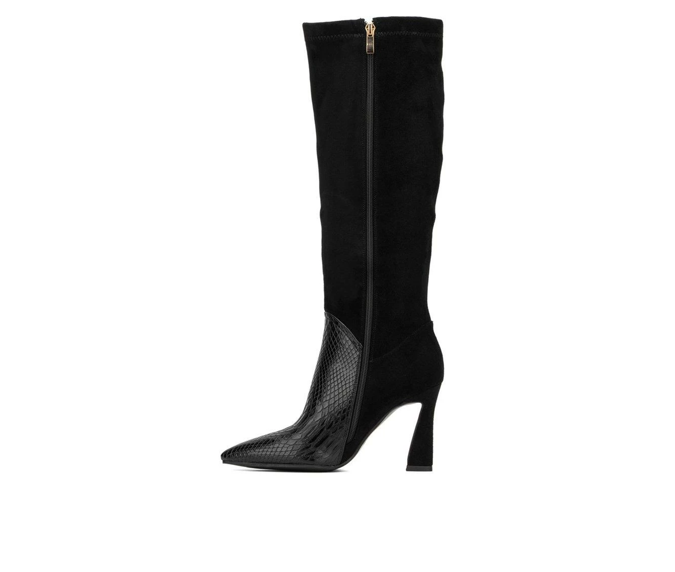 Hot Sale π Women's Torgeis Mia Knee High Heeled π₯Ύ Boots Black π 4 Hot Sale π Women's Torgeis Mia Knee High Heeled π₯Ύ Boots Black π - Image 4