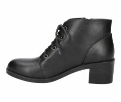 Best Sale ⌛ Women's Easy Street Becker Lace Up Booties Black ✔️ -Journee shop 3 98