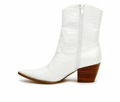 Hot Sale ❤️ Women's Coconuts By Matisse Bambi Cowboy 🥾 Boots White 🤩 -Journee shop 3 988