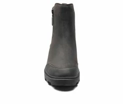 Coupon ⭐ Women's Bogs Footwear Holly Zip Leather Winter 🥾 Boots Black ⌛ -Journee shop 4 1141