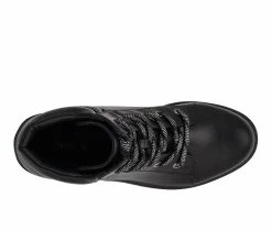 New 😍 Women's Nine West Quona Heeled Combat Booties Black 🧨 -Journee shop 4 127