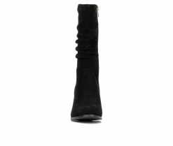 Flash Sale 🔔 Women's New York And Company Amena Mid Calf Heeled 🥾 Boots Black 🥰 -Journee shop 4 131