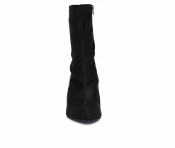 Buy ✨ Women's Fashion To Figure Kia Heeled Booties Black Wide 🌟 -Journee shop 4 153