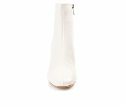Outlet ✨ Women's Journee Collection Sarla Stiletto Booties White ❤️ -Journee shop 4 212