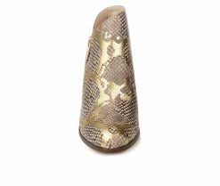 Flash Sale 🔔 Women's Journee Collection Glam Wedge Booties Gold 🎉 -Journee shop 4 239