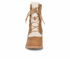 Outlet 🥰 Women's Baretraps Hadlee Lace Up Booties Cognac 🔔 -Journee shop 4 276
