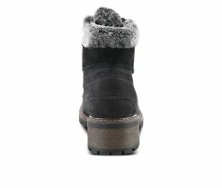 Budget 👍 Women's SPRING STEP Cini Combat Booties Black Nubuck ⭐ -Journee shop 4 301