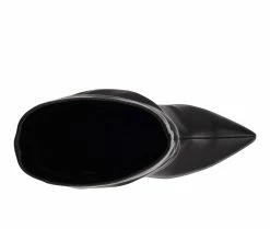 Cheap 🎁 Women's Nine West Tasta Mid Calf Heeled 🥾 Boots Black 😍 -Journee shop 4 357