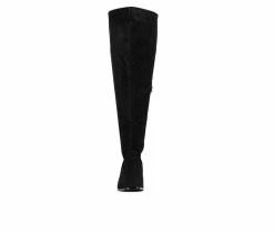 Wholesale ✨ Women's Fashion To Figure Natalia XWC Over The Knee High 🥾 Boots Black Wide 🛒 -Journee shop 4 36
