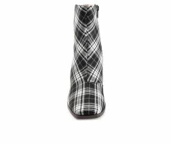Best reviews of 👏 Women's Journee Collection Sloann Block Heel Booties Plaid/Black 🎁 -Journee shop 4 429