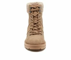 Flash Sale 💯 Women's Rocket 🐕 Dog Icy Heeled Lace Up 🥾 Boots Taupe 😉 -Journee shop 4 443