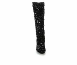 Outlet 😀 Women's Impo Namora Sequin Knee High 🥾 Boots Black 🛒 -Journee shop 4 49