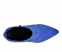 Budget 💯 Women's Nine West Birds Heeled Booties Blue Suede 🤩 -Journee shop 4 568