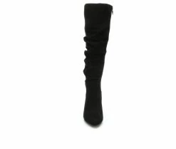 Outlet 👍 Women's Y-Not Compassion Ruched Knee High 🥾 Boots Black ⭐ -Journee shop 4 6