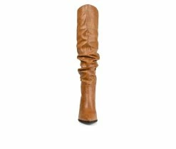 Best Pirce 🌟 Women's Journee Collection Pia Over-The-Knee 🥾 Boots Tan 💯 -Journee shop 4 625