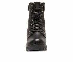 Coupon ⭐ Women's Eastland Brynn Puff Collar Lace-Up 🥾 Boots Black 🎁 -Journee shop 4 635