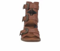 Brand new 🤩 Women's Dingo Boot Ziggy Western 🩴 Sandal Booties Tan ❤️ -Journee shop 4 655