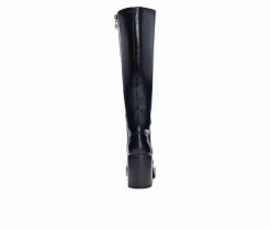 Budget ❤️ Women's Dirty Laundry Go Girl Platform Knee High 🥾 Boots Black 🧨 -Journee shop 4 745