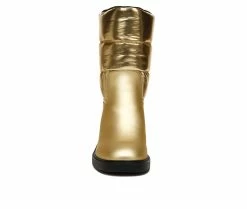 Budget 👍 Women's Franco Sarto Snow Heeled Booties Gold 👍 -Journee shop 4 900