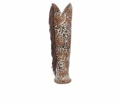 Promo 🧨 Women's Dingo Boot Cheetah Cowgirl Western 🥾 Boots Brown 🛒 -Journee shop 4 903