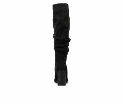 Cheapest 🎁 Women's New York And Company Damaris Knee High Heeled 🥾 Boots Black 💯 -Journee shop 5 152