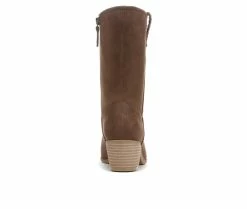 Discount 🌟 Women's Dr. Scholls Layla Mid Calf Western Booties Brown 🛒 -Journee shop 5 166