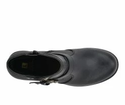 Best Pirce 💯 Women's White Mountain Rufus Heeled Booties Black 😀 -Journee shop 5 169