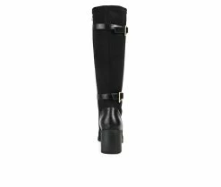 Best Sale 😉 Women's Journee Collection Gaibree Wide Calf Knee High 🥾 Boots Black 😀 -Journee shop 5 192