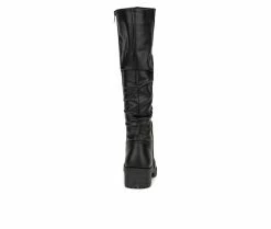 Best Sale ❤️ Women's Olivia Miller Amber Knee High 🥾 Boots Black 🎁 -Journee shop 5 211