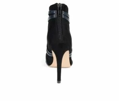 Best deal 👍 Women's Journee Collection Samara Stiletto Peep Toe Booties Black 😍 -Journee shop 5 241
