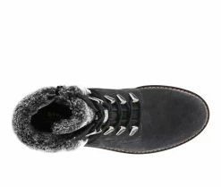 Budget 👍 Women's SPRING STEP Cini Combat Booties Black Nubuck ⭐ -Journee shop 5 289