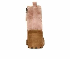 Best Sale 🎁 Women's Zodiac Julie Wedge Ankle Booties Nougat Pink 🛒 -Journee shop 5 380